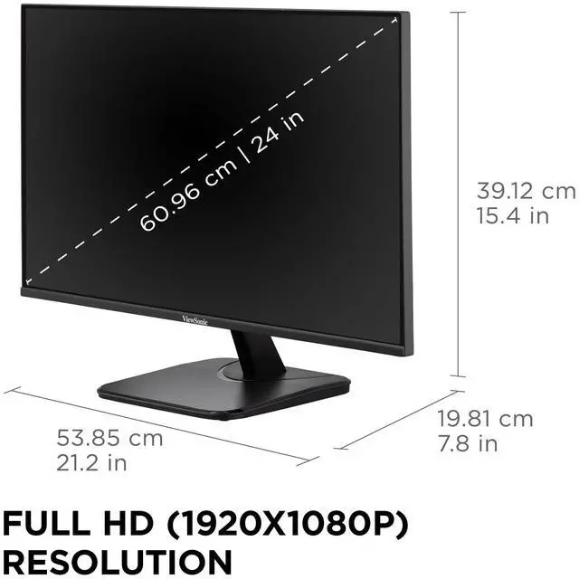 Alt view image 5 of 7 - VA2456A-MHD 24 Inch 1080p Monitor, IPS Display with 120Hz for Enhanced Home and Office Productivity, Eye Care Technology, HDMI, DisplayPort, and VGA Inputs