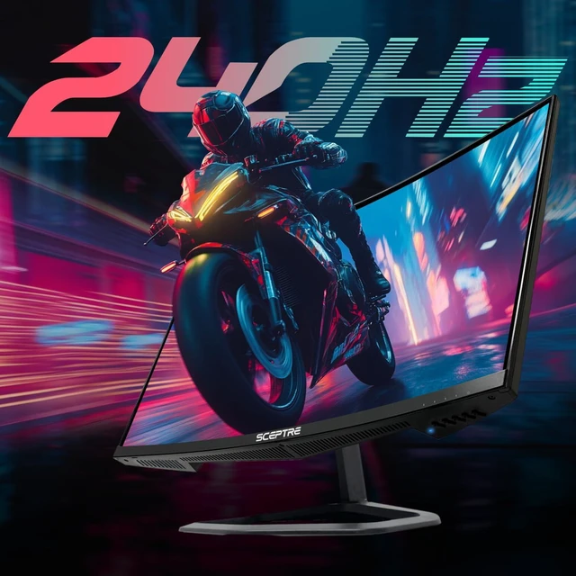 Alt view image 6 of 7 - New! Curved 24.5-inch Gaming Monitor up to 240Hz 1080p R1500 1ms DisplayPort x2 HDMI x2 Eye Care Build-in Speakers, Machine Black 2026 (C255B-FWT240 Series)