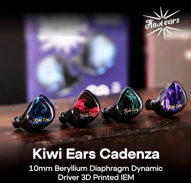 Alt view image 2 of 7 - Linsoul Kiwi Ears Cadenza 10mm Beryllium Dynamic Driver IEM 3D Printed with Detachable Interchangeable Plug 0.78 2pin 3.5mm IEM Cable for Musician Audiophile (Green)