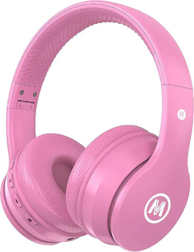 Main image of Headphones Kids Bluetooth 5.4 Wireless Play Time 68H Safe Volume Limit 85/94dB Over-Ear Foldable Headset,Fast Charging,with Aux Cord Built-in Mic for Toddler Child Pad Study Tablet Pink