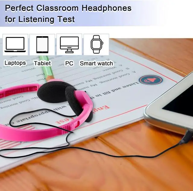 Alt view image 5 of 7 - Yunsailing 30 Pack Class Set Headphones for Students Bulk School Headsets Earphones with 3.5mm Jack Classroom Must Haves Teacher Supplies for Adults Laptop Computer(Multicolor)
