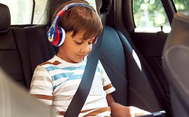 Alt view image 4 of 7 - eKids Sonic The Hedgehog Bluetooth Headphones for Kids, Wireless Headphones with Microphone Includes Aux Cord, Volume Reduced Kids Earphones for School, Home, or Travel