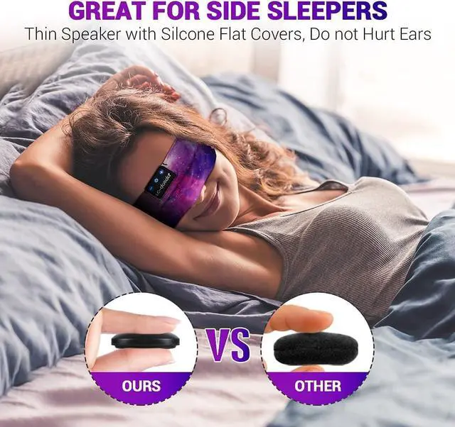 Alt view image 4 of 7 - LC-dolida Sleep Headphones Bluetooth Headband Sleeping Wireless Headband Headphones with Thin HD Stereo Speakers Perfect for Side Sleepers, Sport, Yoga, Travel Insomnia Running Meditation Gifts
