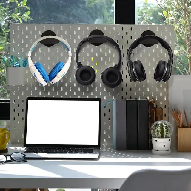 Alt view image 7 of 7 - Magnetic Headphone Holder, up to 30lbs, Headset Hooks, Headphone Hanger for Desk & Table, Headphone Mount Stand with Rubber Pad, Compatible with All Computer/Gaming Headsets