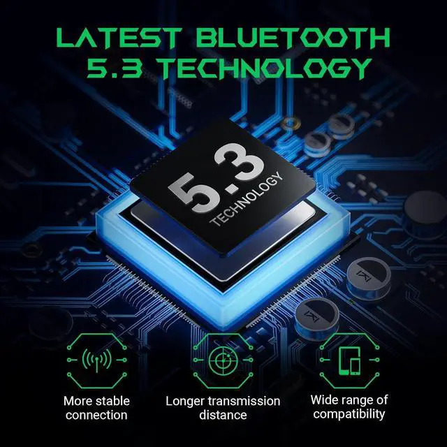 Alt view image 6 of 7 - Black Shark True Wireless Gaming Earbuds, Bluetooth 5.3 with Music Mode, 30 Hours Playback Time, Clear Stereo Calls in-Ear Headphones for Android/Phone/Computer - Lucifer T15