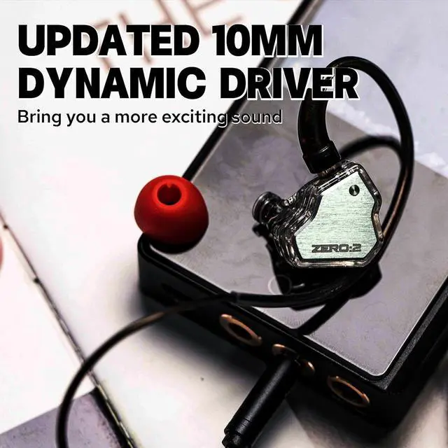 Alt view image 3 of 7 - Linsoul 7Hz x Crinacle Zero:2 in Ear Monitor, Updated 10mm Dynamic Driver IEM, Wired Earbuds Earphones, Gaming Earbuds, with OFC IEM Cable for Musician (Silver)