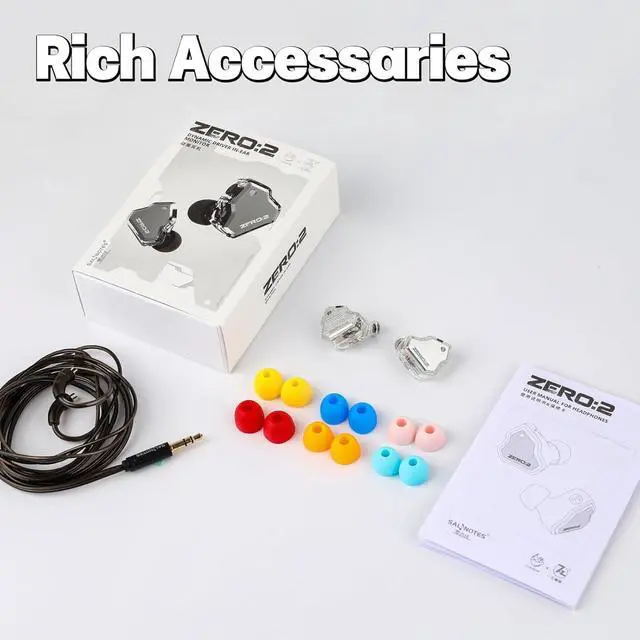 Alt view image 7 of 7 - Linsoul 7Hz x Crinacle Zero:2 in Ear Monitor, Updated 10mm Dynamic Driver IEM, Wired Earbuds Earphones, Gaming Earbuds, with OFC IEM Cable for Musician (Silver)