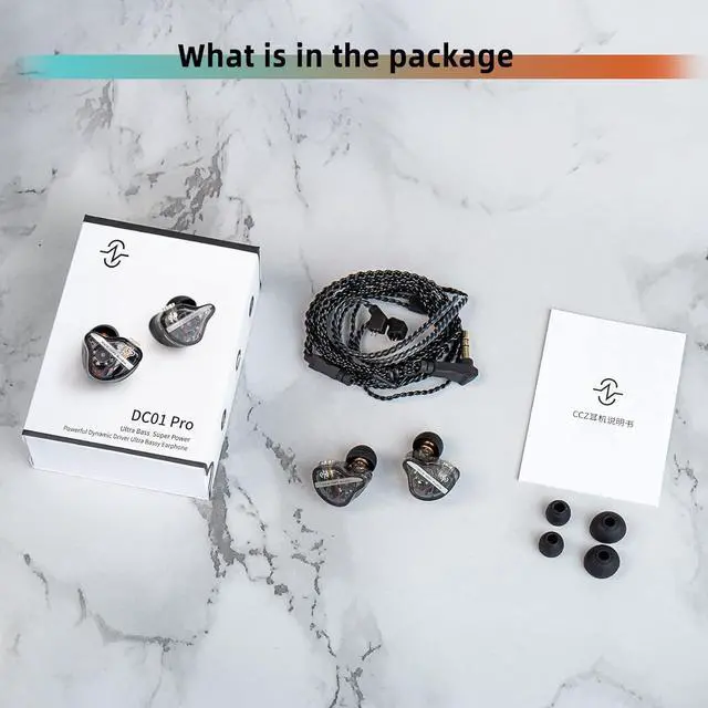 Alt view image 7 of 7 - CCZ DC01 Pro in Ear Monitor Headphones iems for Gaming Professional Gaming Earbuds Super Bass Wired Earphones with 1DD Patent Ear fins Ear tips for Singers Musicians Podcaster (black without mic)