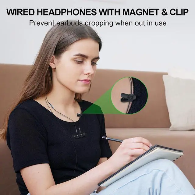 Alt view image 5 of 7 - USB Headset with Microphone for PC 7.5 Ft Cable, USB A Headphones for Computer, Wired USBA Earbuds with Mute in-Line Stereo Noise Canceling Call Cord Laptop Earphones for Dell Surface Switch, Black