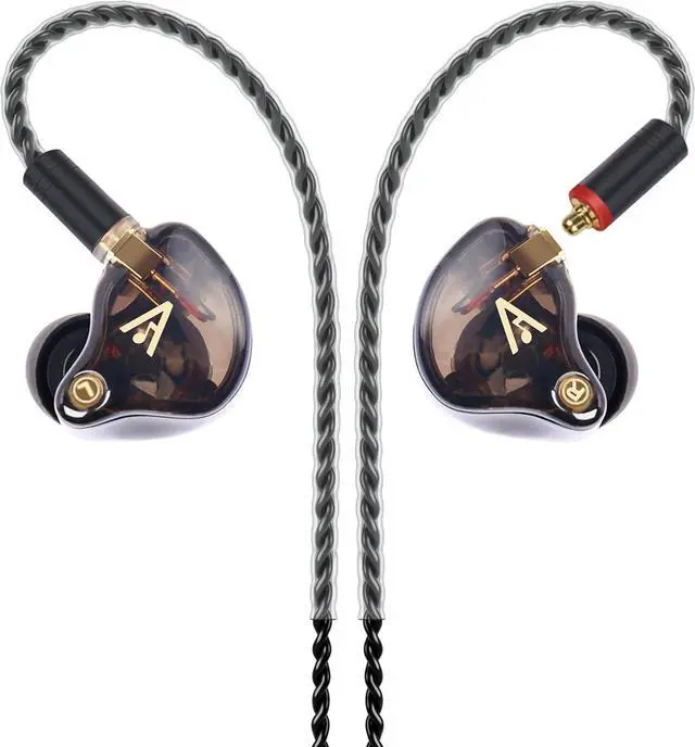 Main image of Vibes 201 Wired Earbuds in Ear Headphones, Noise Cancelling Bass Driven HiFi Earphones, Tangle-Free Braided Cord, Carry Case, Ear Buds Tips, 3.5mm Jack, Secure Fit (Clear Brown, No Mic)