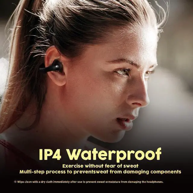 Alt view image 2 of 7 - Open Ear Headphones True Wireless Bluetooth Headphones, Ear Clip Earbuds, Sweat Resistant, Fast Charging, 24HRS Playtime, Open Ear Earbuds for Workout, Driving, Meeting, (E-88)