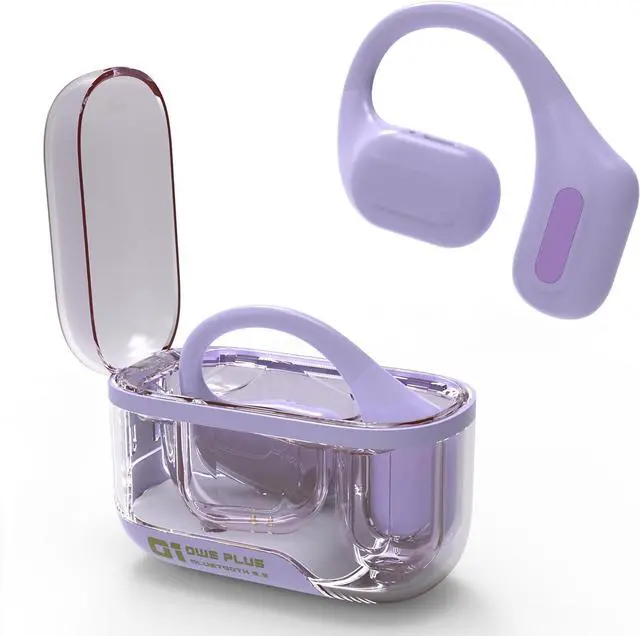 Main image of Bluetooth Headphones Wireless Earbuds 36Hrs Playtime Wireless Charging Case HiFi Stereo Over-Ear Earphones with Earhook Waterproof Headphones with Mic for Sport Running Workout Purple
