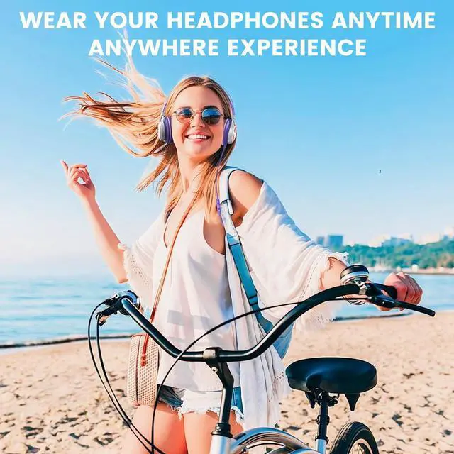 Alt view image 7 of 7 - INFURTURE USB C Headphones with Mic,Volume Control,Tangle-Free Plaiting Line,Wired Headphones Type c,Lightweight Foldable for iPhone 16/15 Headphone Series/Tablet/School/Travel/Sports/Audiobooks