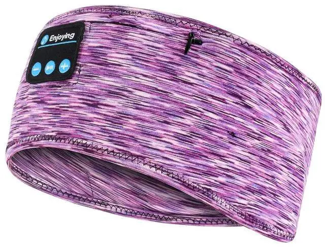 Main image of Sleep Headphones, wireless Headband with Zip Pocket Wireless Music Sport Headbands with Ultra-Thin HD Stereo Speakers for Side Sleepers, Meditation,Relaxation and Sport (Purple)