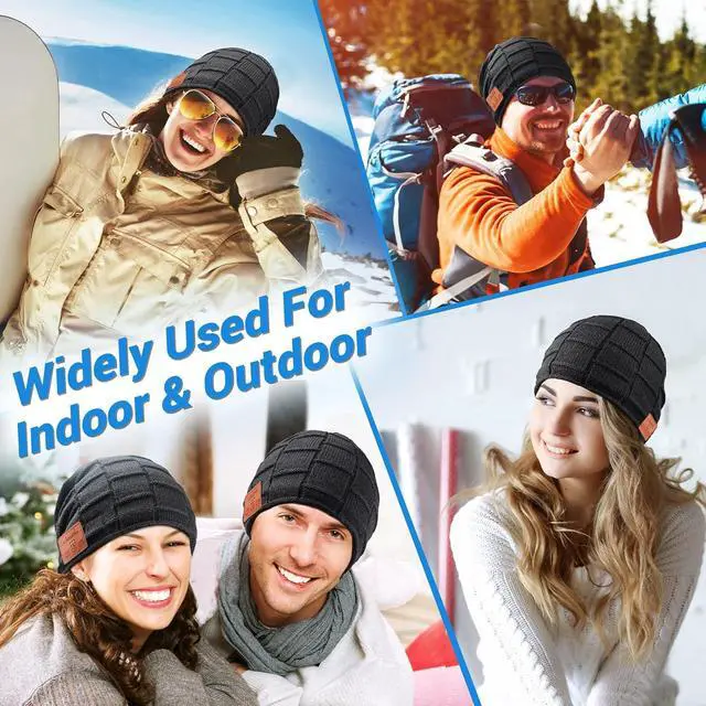 Alt view image 7 of 7 - Stocking Stuffers for Men Bluetooth Beanie - Bluetooth Hat Christmas Tech Gifts for Men Dad Women Husband Him Teenagers Boys, Bluetooth Winter Hat with Headphones Unique Birthday Gift Ideas Presents