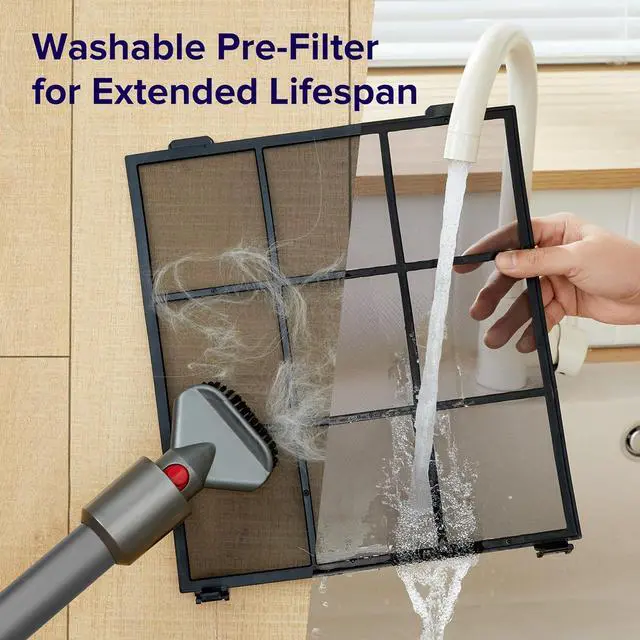 Alt view image 5 of 7 - LEVOIT Air Purifier for Home Large Room Up to 1073Ft² with Air Quality Monitor, AHAM VERIFIDE, Smart WiFi, Washable Pre-Filter, HEPA Sleep Mode for Pets, Allergies, Dust, Pollen, Vital 100S-P, White