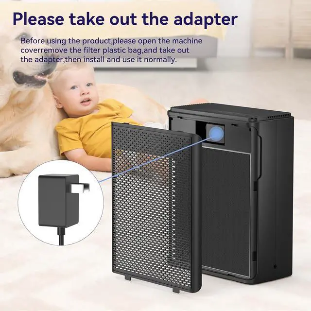 Alt view image 6 of 7 - Air Purifiers for Home Pets Covers Up to 1500 Sq Ft,H13 Hepa Filter with Washable Pre-Filter,Pet Hair Dander Smoke Air Cleaner,22 dB Quiet Sleep for Living Room Bedroom Kitchen,P280 (Black)