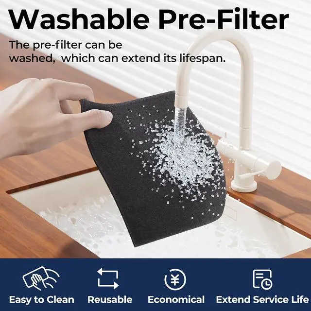 Alt view image 3 of 7 - Air Purifiers for Home Large Room up to 2200sq.ft with Washable Filters, EVALIT Air Purifier for Bedroom with Fragrance, PM 2.5 Display Air Quality Sensor for Smoke Dust Odors, White, 1Pack+3Modes