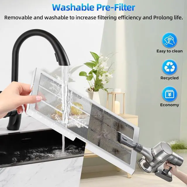 Alt view image 5 of 7 - Air Purifiers for Home Large Room Up to 2500 Ft² With Double Air Intake,Washable Pre-Filters, AnEgoe Pet Air Purifier for Bedroom With Remote Control,HEPA Air Cleaner for Dust, Pets,White