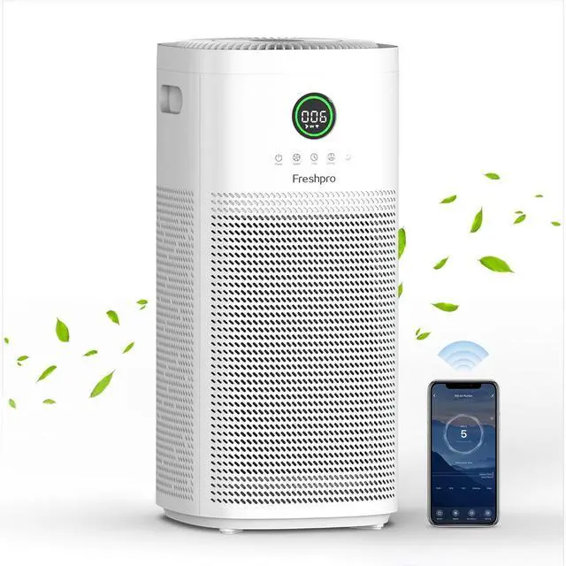 Main image of HEPA Air Purifiers for Home Large Room, Covers Up to 3065 ft², UVC Light, H13 HEPA 4-in1 Air Filter, Pet Air Purifier Remove Pets Dander, Smoke Pollutants Odor, Allergies in Bedroom, KF-P31