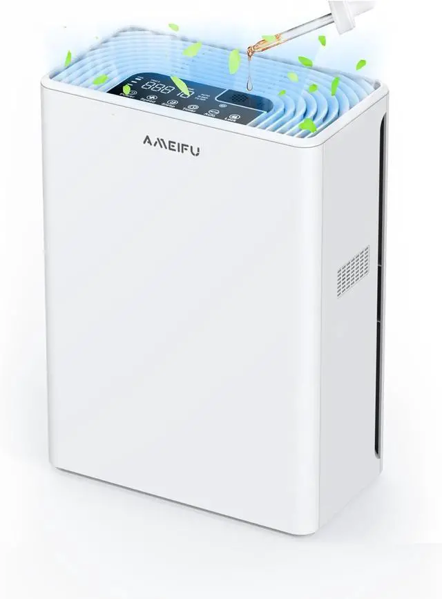 Main image of AMEIFU Air Purifiers for Home Large Room up to 2300sq.ft, H13 True Hepa Air Purifiers for Pets Hair, Dander, Smoke, Pollen, 3 Fan Speeds, 5 Timer Air Cleaner