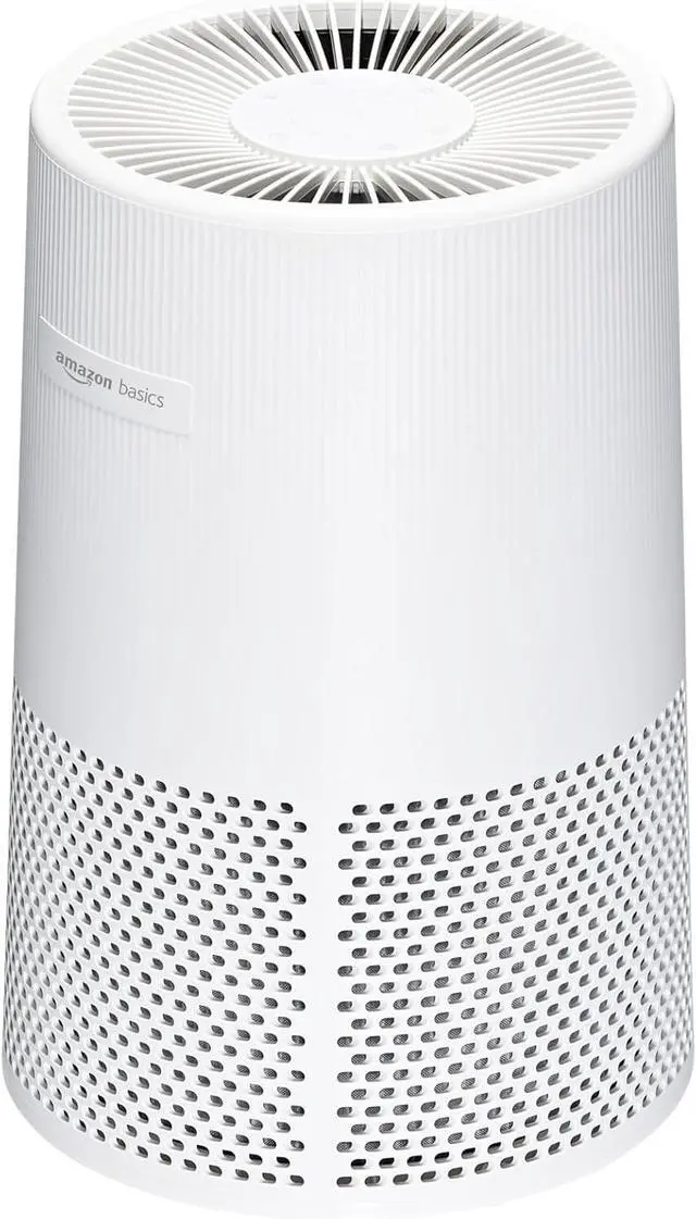 Main image of Basics Air Purifier for Home and Office, With 3-Stage Filtration, HEPA Filter With Activated Carbon, 3 Speeds, Timer, Sleep Mode (32db), Energy Star Certificate, Covers Up to 1067 Sq ft, White