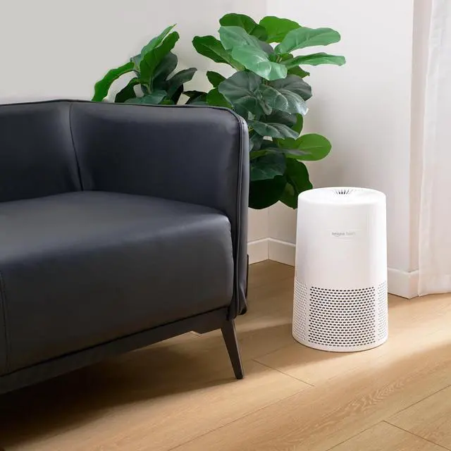 Alt view image 2 of 6 - Basics Air Purifier for Home and Office, With 3-Stage Filtration, HEPA Filter With Activated Carbon, 3 Speeds, Timer, Sleep Mode (32db), Energy Star Certificate, Covers Up to 1067 Sq ft, White