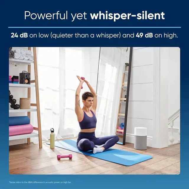 Alt view image 4 of 6 - BLUEAIR Air Purifiers for Bedroom Small Room Air Purifiers for Home Air Purifiers for Pets Allergies Air Cleaner, HEPASilent Virus Air Purifier for Dust Baby Air Purifier for Nursery Blue Pure 511