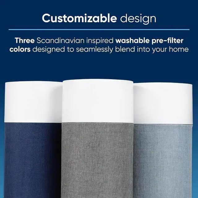 Alt view image 6 of 6 - BLUEAIR Air Purifiers for Bedroom Small Room Air Purifiers for Home Air Purifiers for Pets Allergies Air Cleaner, HEPASilent Virus Air Purifier for Dust Baby Air Purifier for Nursery Blue Pure 511