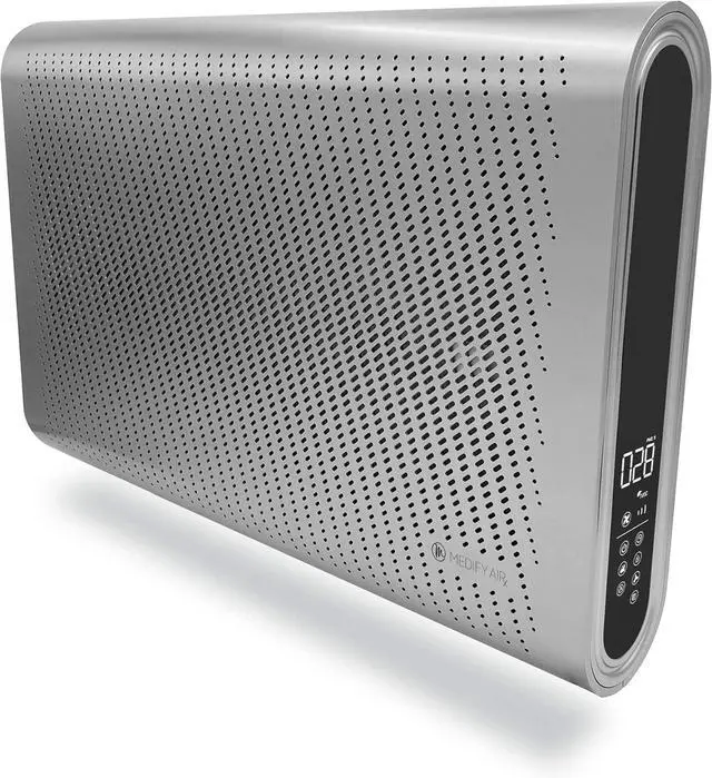 Alt view image 4 of 6 - Medify MA-35 Air Purifier with True HEPA H13 Filter | 1,280 ft² Coverage in 1hr for Allergens, Smoke, Wildfires, Odors, Pollen, Pet Dander | Removal to 0.1 Microns | Silver, 1-Pack