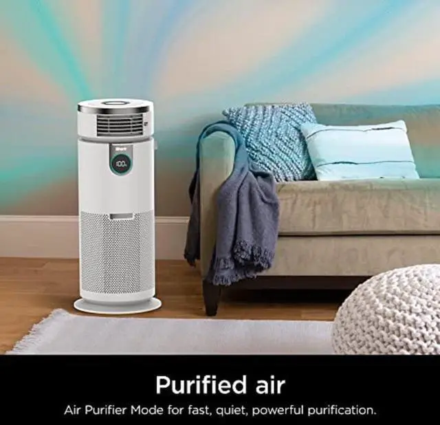 Alt view image 6 of 7 - Shark HC502 3-in-1 Clean Sense Air Purifier MAX, Heater & Fan, HEPA Filter, 1000 Sq Ft, Oscillating, Large Rooms, Kitchens, Captures 99.98% of Particles for Clean Air, Dust, Smoke & Allergens, White