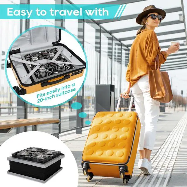 Alt view image 5 of 7 - 3Pro Air Purifier for Large Homes up to 3400ft² - CADR 440cfm, Detachable & Portable - Fits in 20" Suitcase