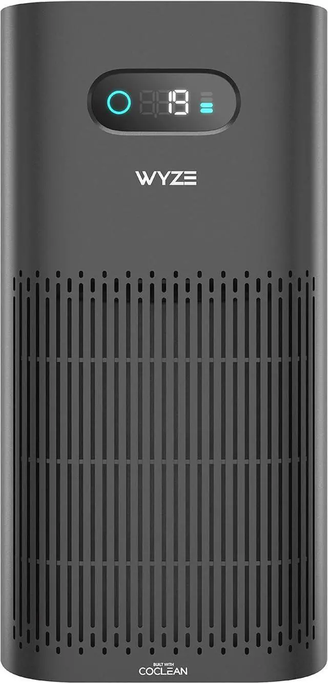 Main image of Wyze Air Purifier with Allergen Filter(Standard), for Home Large Room, HEPA 13, 21db Quiet Sleep Mode, 550 sq ft, Remove 99.97% Pet Hair, Pollen, Dust, Dander, Smoke, Smart WiFi Alexa Google, Black