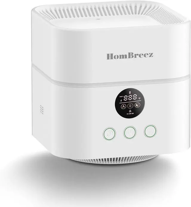 Main image of Air Purifier and Humidifier Combo for Bedroom, Covers Up to 200ft², H13 True HEPA Filter, 500ML Water Tank, Quiet Cool Mist Top Fill Essential Oil Diffuser for Baby, Pet Room, White