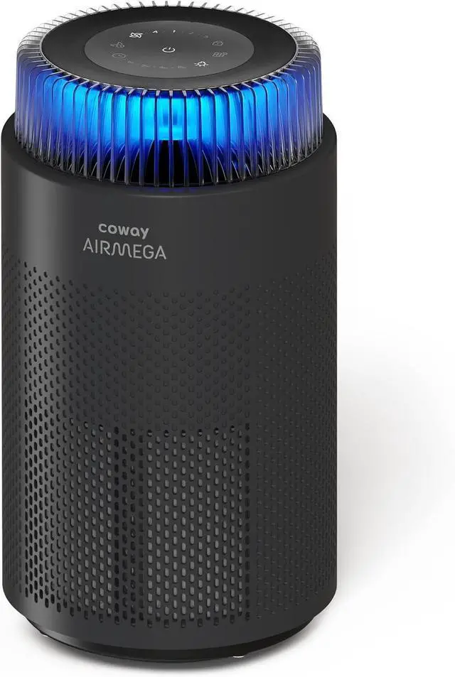 Main image of COWAY Air Purifiers for Bedroom Home up to 810 ft², True HEPA Filter for Smoke, Allergies, Pet Dander, Odor, AQI Monitor, Auto&Sleep Mode, Timer, Filter Indicator, Night Light, 3yr Warranty, 100 Black