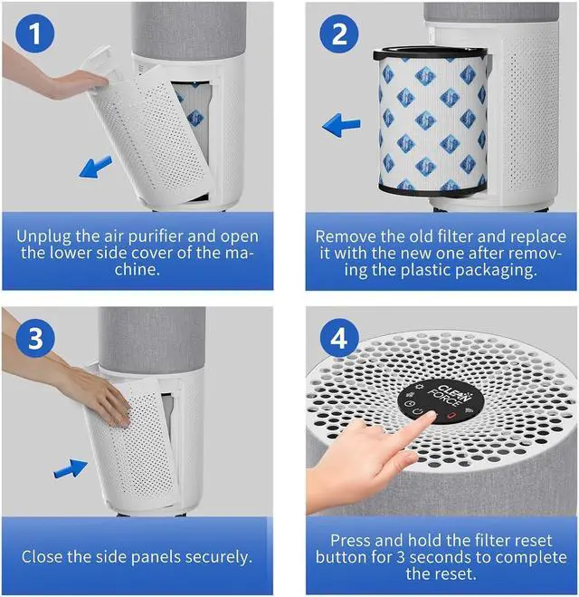 Alt view image 7 of 7 - Genuine CleanForce AllerSync MaxPure H13 True HEPA Sanitized Air Filter for Rainbow Series, filters Dust, Somke, Pollen, Lint, Allergens, Pet Hair Dander and Odors