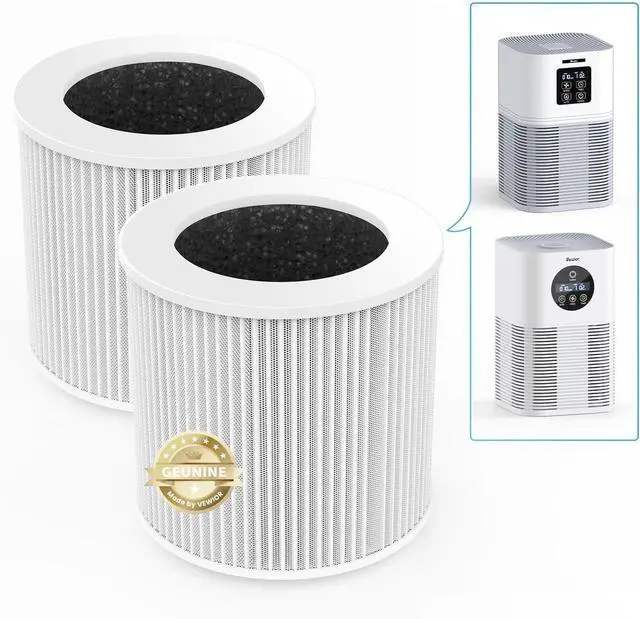 Main image of VEWIOR Official A1 A1W Air Purifier Replacement Filter H13 True HEPA Air Purifier Filter, Compatible with VEWIOR HQSC-50 HQKJ-80 A1 A1W Air Purifier, 2-Pack