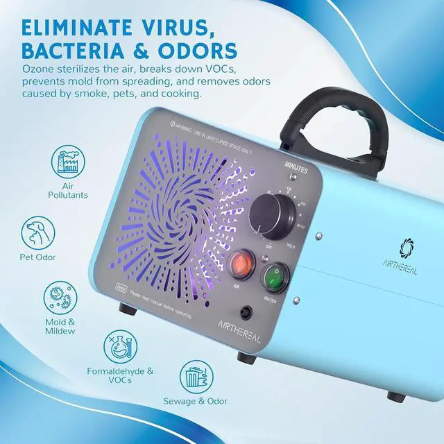 Alt view image 4 of 7 - Airthereal MA25L Water Ozone Generator - Dual-Mode Ozone Machine for Water and Air Purification, 40,000mg/h High Capacity Ozone Machine for Odor Removal - Covers up to 4000 sq. ft.