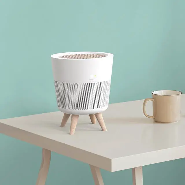 Alt view image 3 of 7 - M-002W True HEPA 13 Filter Air Purifier for Home, Bedroom with Deodorization Filter, Quiet Auto Sleep Mode, 99.97% Pollen, Smoke, Office and Bedroom, Pets, Made in Korea - White