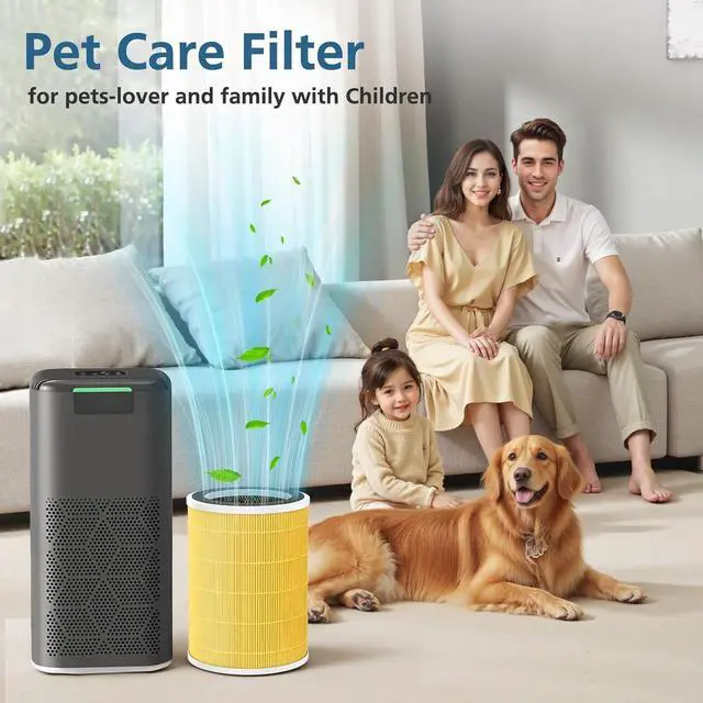 Alt view image 6 of 7 - 2-Pack P200S/P200 Pro Pet Care Filter for WELOV P200S/P200 Pro Air Purifier, 3-in-1 HEPA and High-Efficiency Activated Carbon Filter for Pet Hair, Dander, Pollen, Dust, Pet Odor