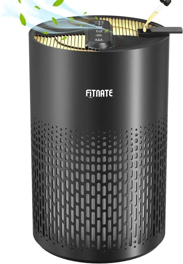 Main image of FITNATE Air Purifiers for Home Large Room Up to 1076 Ft² with Aromatherapy, H13 True HEPA Air Purifier for Pets, Quiet Air Cleaner for Smoke Dust Pollen Pet Dander Odor, with Night Light,Timer, Black
