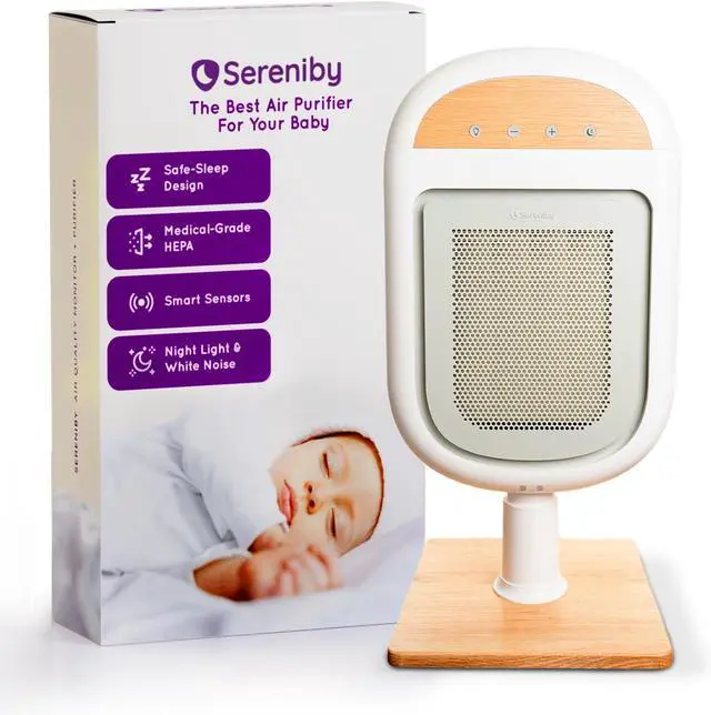 Main image of Air Purifier for Baby | Proprietary Safe-Sleep Design | Medical-Grade HEPA Filtration | Laser-Accurate Air Quality & Temp Sensors | Smart Parent-Approved Features