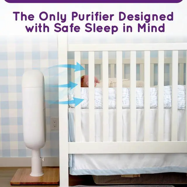 Alt view image 2 of 7 - Air Purifier for Baby | Proprietary Safe-Sleep Design | Medical-Grade HEPA Filtration | Laser-Accurate Air Quality & Temp Sensors | Smart Parent-Approved Features