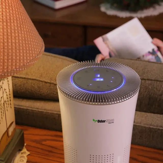 Alt view image 5 of 7 - OdorStop HEPA Air Purifier with H13 HEPA Filter, UV Light, Active Carbon, Multi-Speed, Sleep Mode and Timer (OSAP5, Bright White)