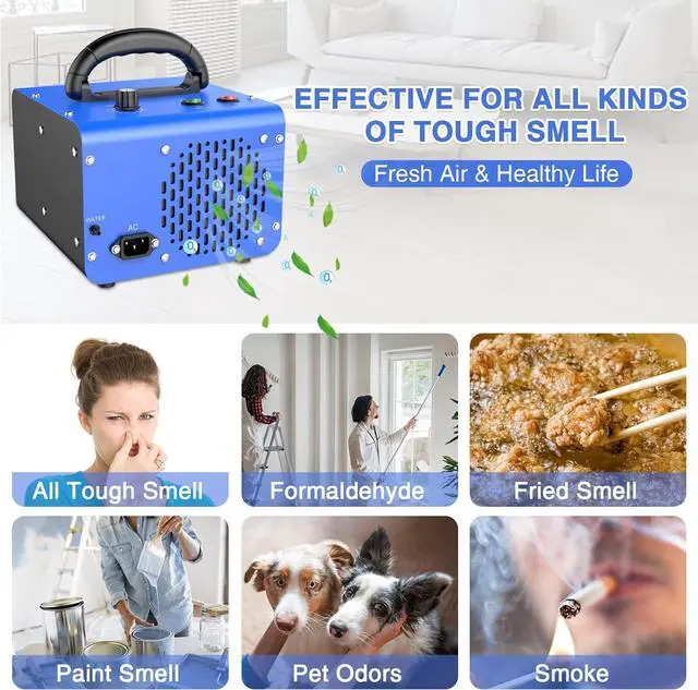 Alt view image 4 of 7 - CAMECO Ozone Generator with Air & Water Modes 28,000mg/h, O3 Ozone Machine Ionizer Air Purifier, Commercial & Industrial Deodorizer for Water, Home, Cars, Office, Basement, Garage, Pets, Smoke