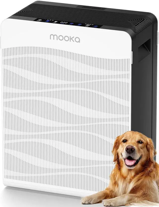 Main image of Air Purifier for Home Large Room 2800 Ft², MOOKA Double-Sided Air Purifiers for Home Pets with Washable Filters, PM 2.5 Air Quality Monitor, Air Filter Cleaner for Bedroom, Dorm Room, Office, C300