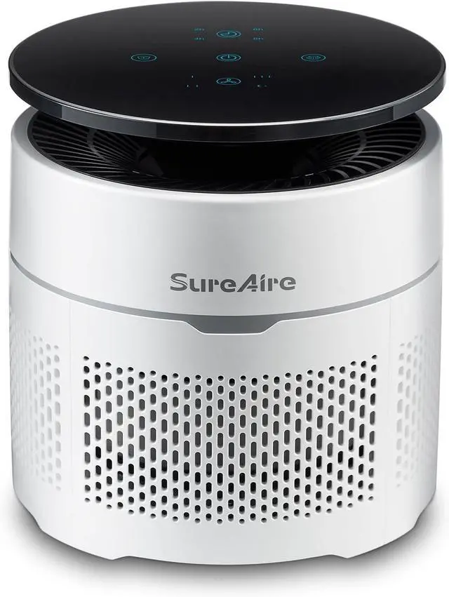 Main image of Air Purifiers with 360° Circulate Purification, True HEPA H13 Air Cleaner for Bedroom Office, Filters Smoke, Pet Dander, Cat Pee Smell, Odor, Pollen, Dust, Portable Desktop Size, Design in the USA