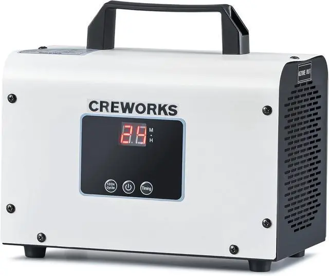Main image of CREWORKS Digital Ozone Generator, 5000 mg/h High Capacity Ozone Machine for Car Home Smoke Pet Odor Removal, Commercial Ozone Odor Eliminator Air Purifier with Adjustable Settings for 3200 sq ft Room