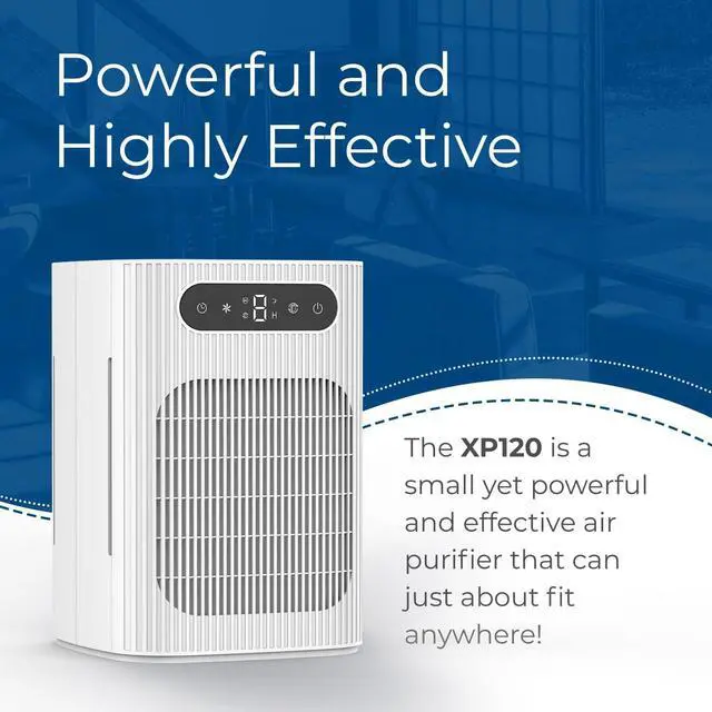 Alt view image 2 of 5 - XP120 Desk & Countertop Air Purifier with Dual Air Intake Power, 2 Sets of Filters & 4 Stage Filtration for up to 370 Sq Ft., White, Pack of 2