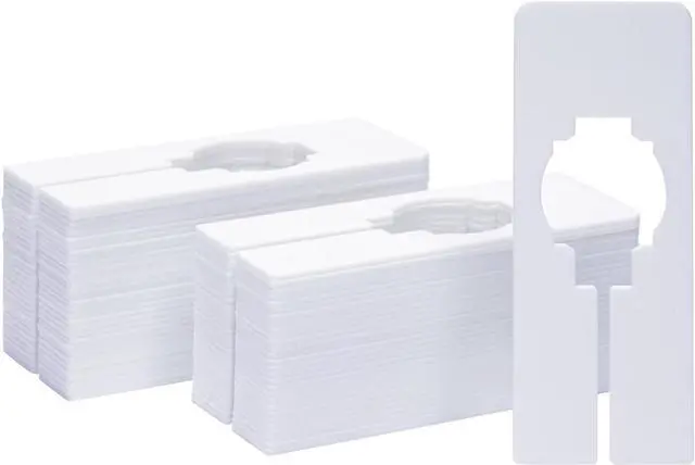 Main image of Juvale Clothing Dividers - 5 x 2 in, White Plastic, 60 Pack - Blank Hanger Dividers & Rack Tags for Closet Organization